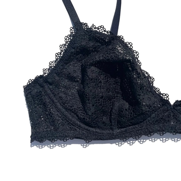 Victoria’s Secret bralette black lace underwire unpadded large - Picture 3 of 8